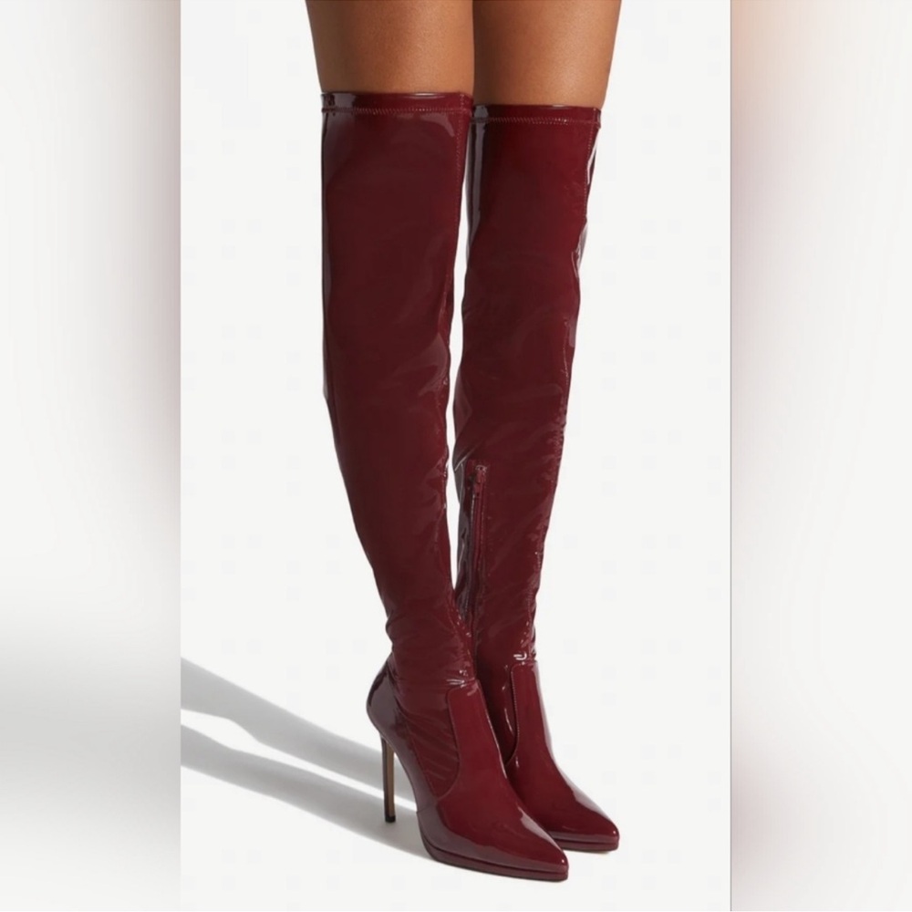 Guess Burgundy Over-the-Knee Boots